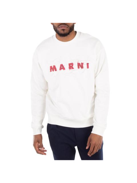 Marni Marni Wrinkled Marni Logo Sweatshirt