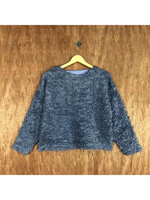 Other Designers Coloured Cable Knit Sweater - Japan Faux Fur Shag Shaggy Mohair Knit Sweater