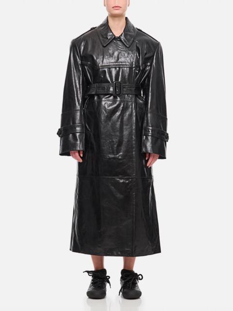Sportmax ALFEO LEATHER TRENCH COAT