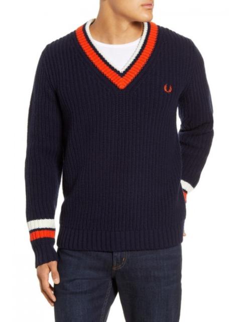Fred Perry BNWT SS20 FRED PERRY RIBBED PREPPY SWEATER XL