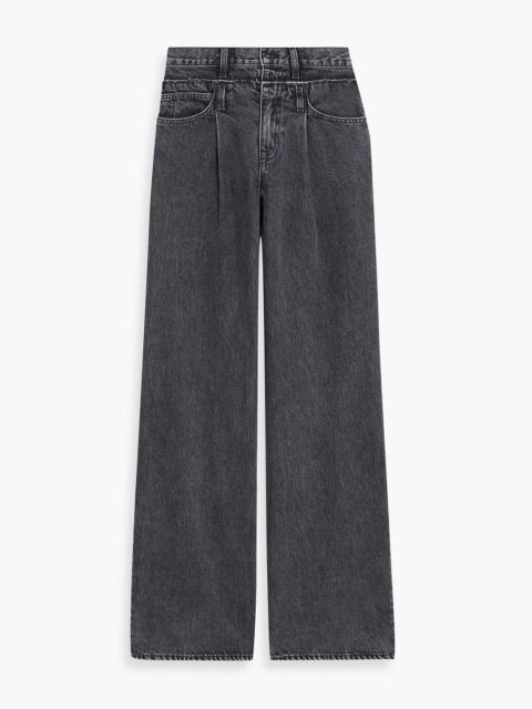SLVRLAKE Eva x Taylor frayed high-rise wide-leg jeans
