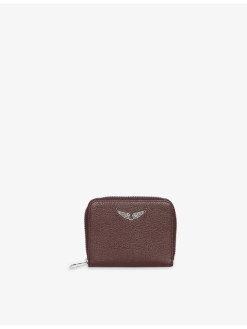 Zadig & Voltaire ZV mini logo-plaque leather coin purse
