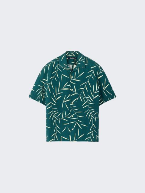 JACQUEMUS La Chemise Fonccio Print Foliage Dark Green