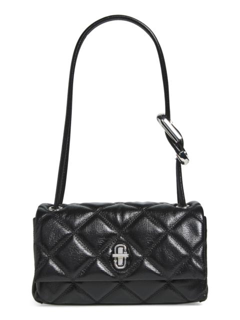 Marc Jacobs Marc Jacobs The Mini Dual Chain Diamond Quilted Leather Shoulder Bag in Black at Nordstrom