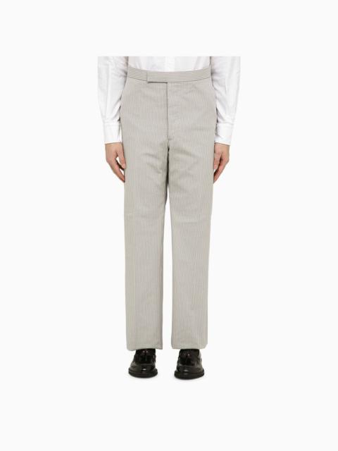 LIGHT GREY PINSTRIPE TROUSERS