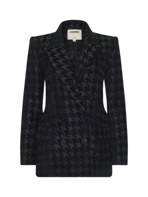 L'AGENCE Cambrie Oversized Houndstooth Blazer
