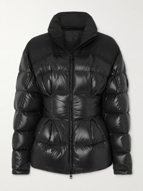 Moncler Appliquéd Quilted Padded Glossed-shell Down Jacket