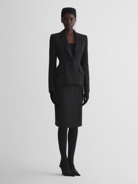 MUGLER re/edit lingerie pinstripe skirt