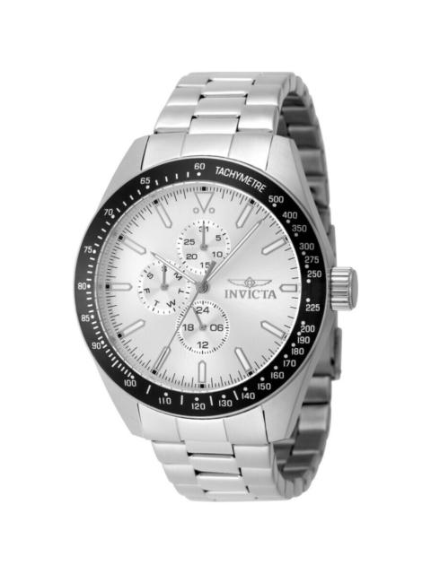 Other Designers Invicta Aviator Quartz Silver Dial Men's Watch 48858