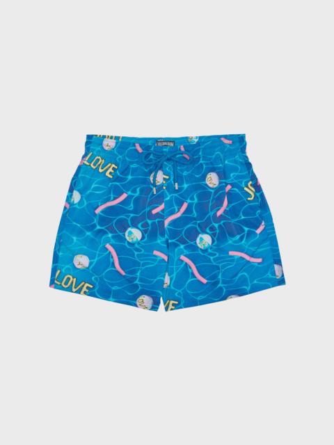 Vilebrequin Men Stretch Short Swim Shorts Side Ways - Vilebrequin x Joel Mesler