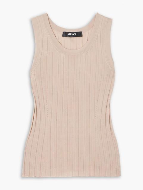 VERSACE Ribbed-knit tank