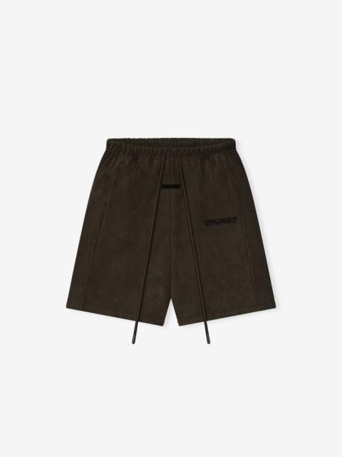 ESSENTIALS Suede Fleece Relaxed Short