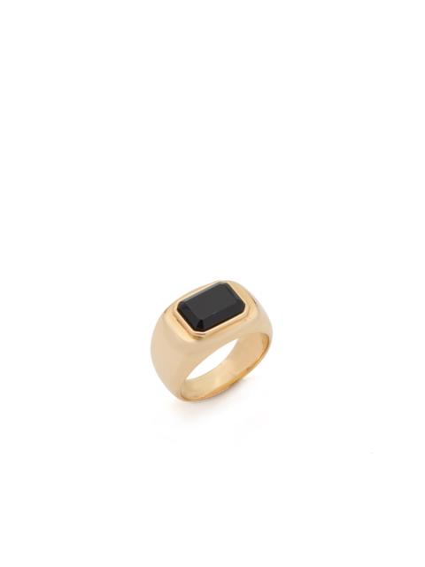 GABRIELA HEARST Large Ring in 18K Yellow Gold & Onyx