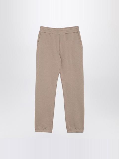 BEIGE COTTON-BLEND JOGGING TROUSERS