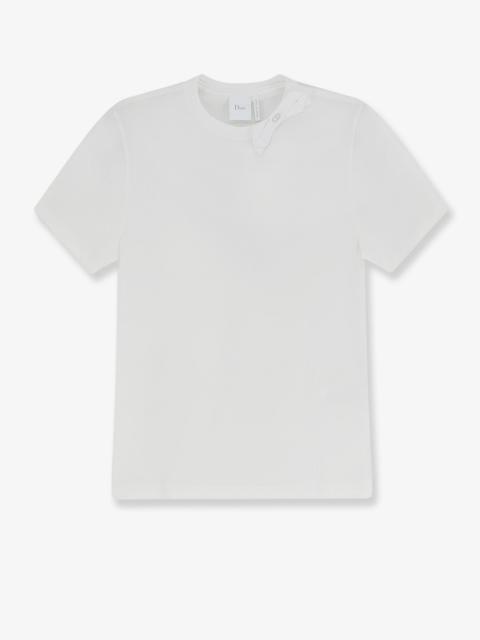 Dior Dior Cotton T-Shirt With Grosgrain Bow Detail