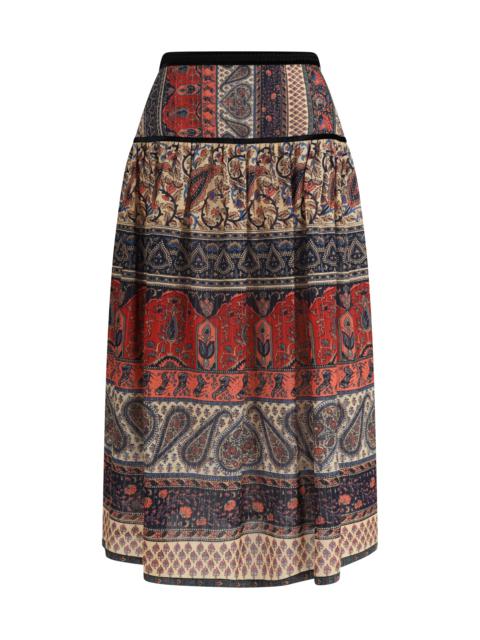 Valentino Women Voyage Imaginaire Midi Skirt
