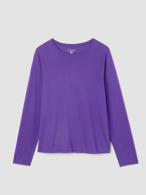 EILEEN FISHER Organic Pima Cotton Jersey Long-Sleeve Tee
