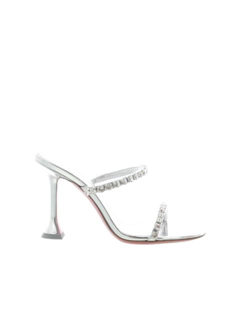 Amina Muaddi – Gigi Slipper – Mirror Silver