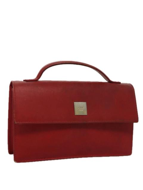CELINE Mini Hand Bag Leather Red