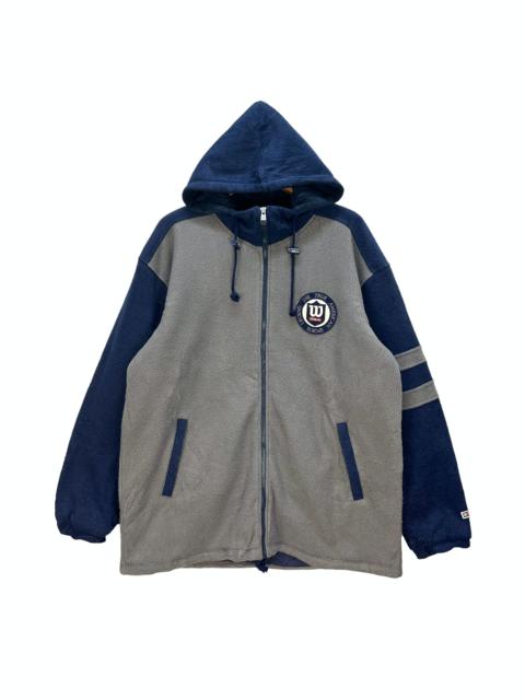 Other Designers WILSON BACK BIG LOGO FLEECE HOODIE #8208-214