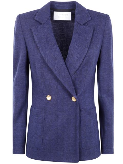 Harris Wharf London Women Double Breasted Blazer With Shoulder Pads Pa