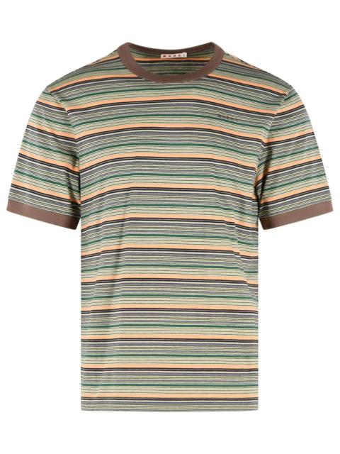 Marni Marni Multicolor Cotton Polo Shirt Green Men