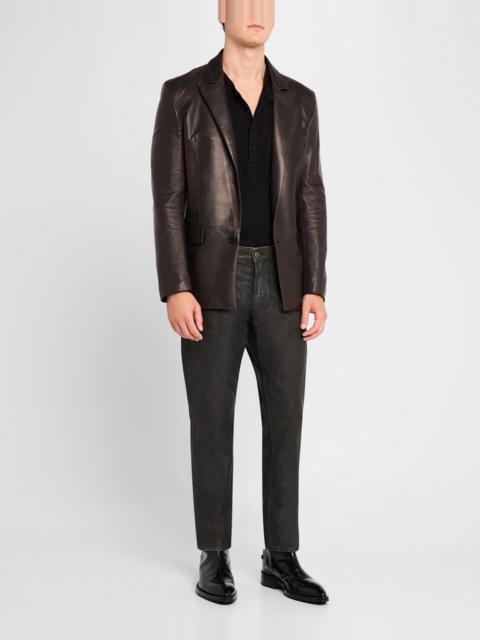 Men's Sexy Leather Palm Beach Jacket