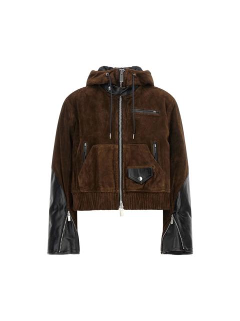 sacai SACAI Brown Suede Jacket New (Women's size:8;)