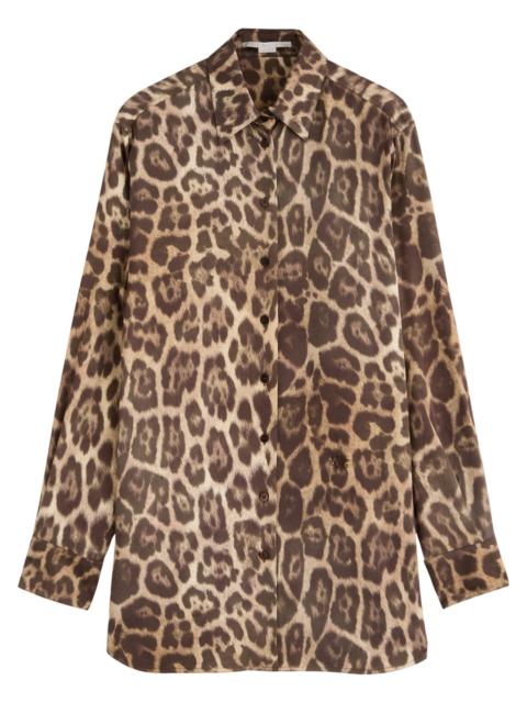 Stella McCartney Stella Mccartney Leopard-print Satin Shirt