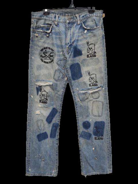 Other Designers Archival Clothing - RNA INC Slang Jeans Distressed Denim Punk Seditionaries