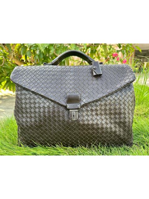 Bottega Veneta Authentic Bottega Veneta Intrecciato Woven Leather Briefcase