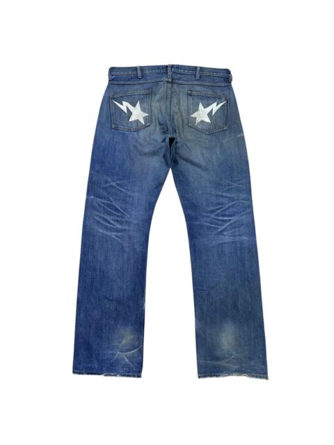 A BATHING APE® Bape Sta Denim Selvedge Jeans Distressed