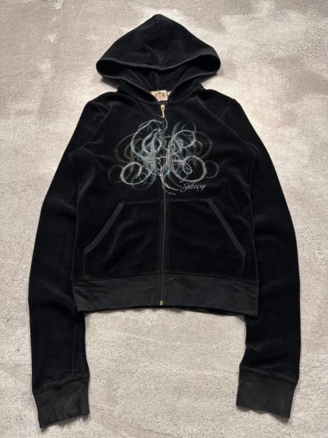 Other Designers Vintage Y2K Juicy Couture Grunge Avant Gard Print Zip Hoodie