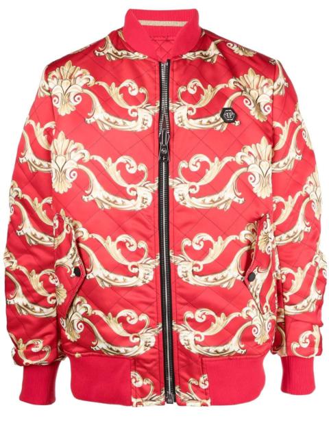 PHILIPP PLEIN baroque pattern-print bomber jacket