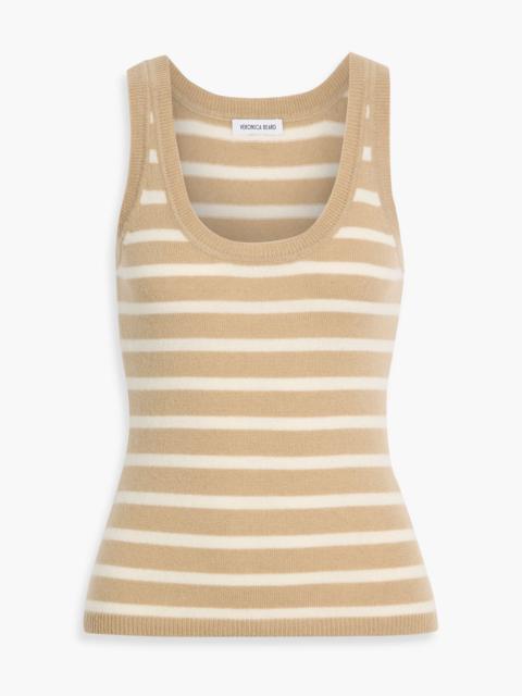 VERONICA BEARD Birke striped cashmere tank