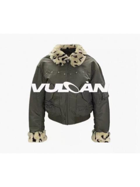 Other Designers  VULCAN bomber Leopard style bomber jacket size M