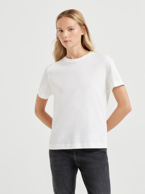 Brunello Cucinelli Cotton jersey T-shirt with monili