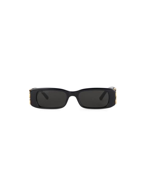 BALENCIAGA DYNASTY RECTANGLE SUNGLASSES (BLACK)