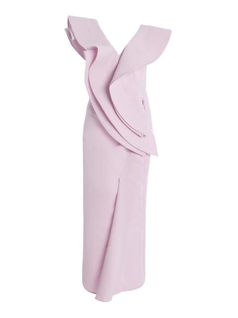 MATICEVSKI Revive Wave Sculptural Crepe Maxi Dress purple