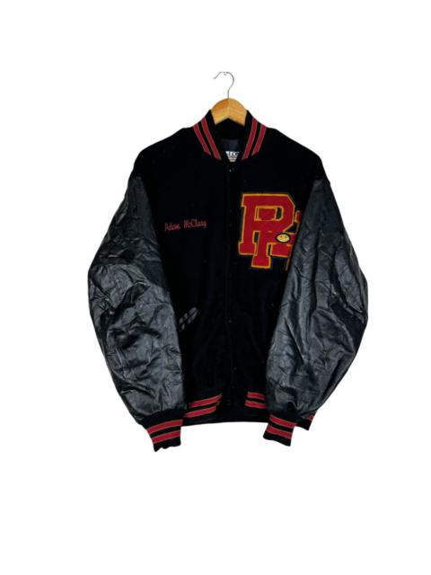 Other Designers Vintage - 🌟DELONG RUGBY VARSITY LEATHER JACKET
