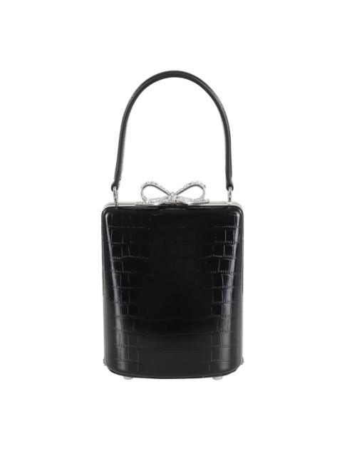self-portrait self-portrait Black Croc Mini Bag