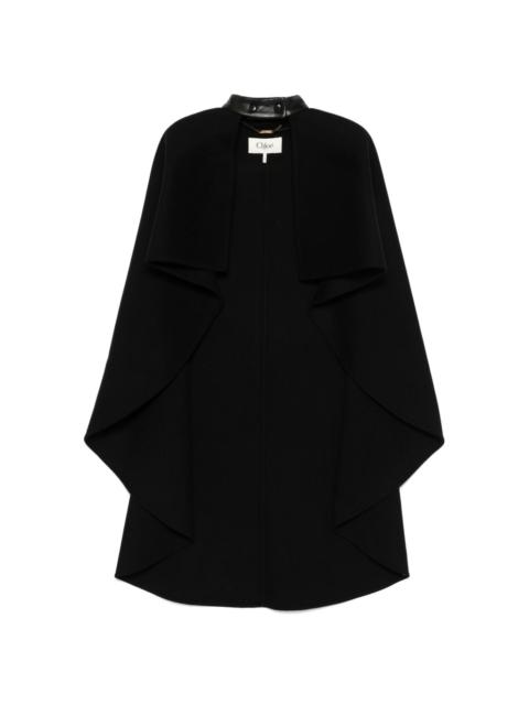 high-low wool cape