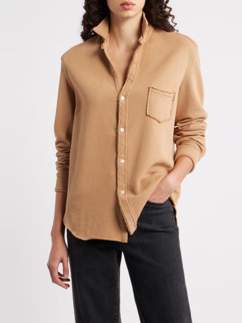 Frank & Eileen Frank & Eileen Eileen Relaxed Terry Button-Up Shirt in Camel at Nordstrom