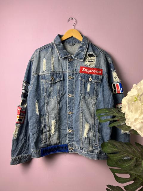 Other Designers Humor - 🔥Rare New Denim Patches Distressed Denim Jackets