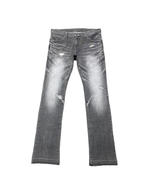 Japanese Brand - Tornado Mart Bullet Hole Denim Flare Jeans