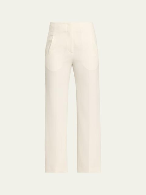 VERONICA BEARD Carys Cropped Straight-Leg Pants