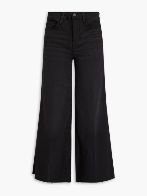 FRAME Le Palazzo Crop high-rise wide-leg jeans