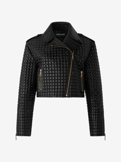 Roberto Cavalli Cropped Jacket with 3D Quilting Effect