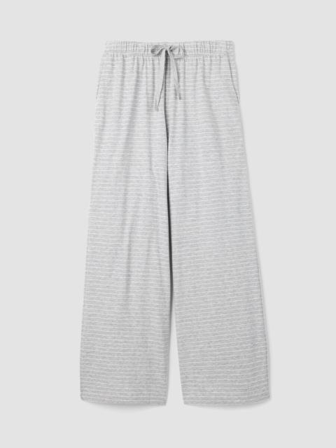 EILEEN FISHER Striped Organic Cotton Jersey Wide-Leg Sleep Pant