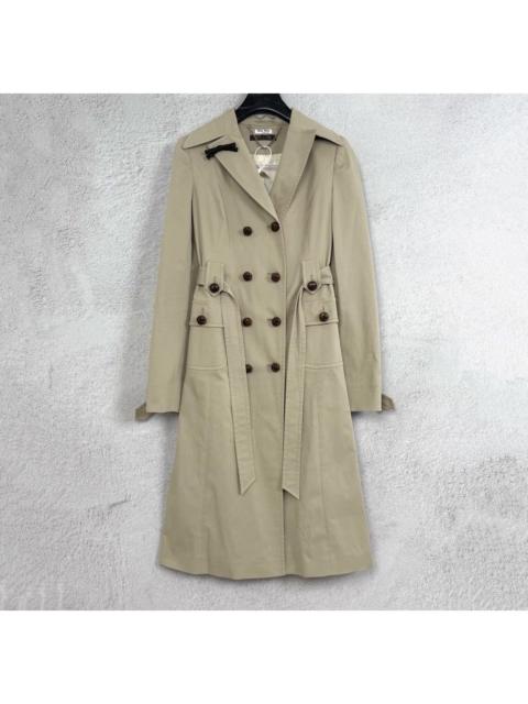 Miu Miu Miu Miu Cotton Trench Coat In Kaki 